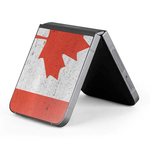 Canada Flag Distressed Galaxy Z Flip6 Skin